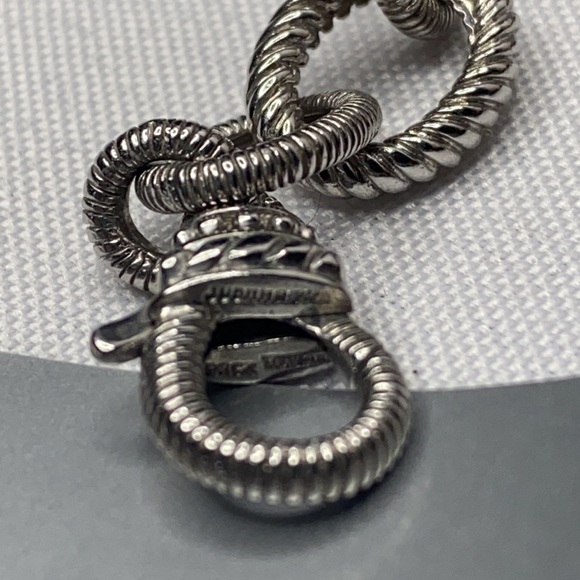 Judith Ripka .925 necklace to wear plain or add enhancer - Picture 4 of 5